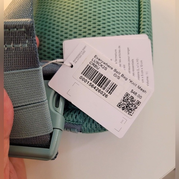 Lululemon Everywhere Belt Bag 1L *Knit Mesh RARE NEW!• Crater Blue•NWT - Picture 6 of 14